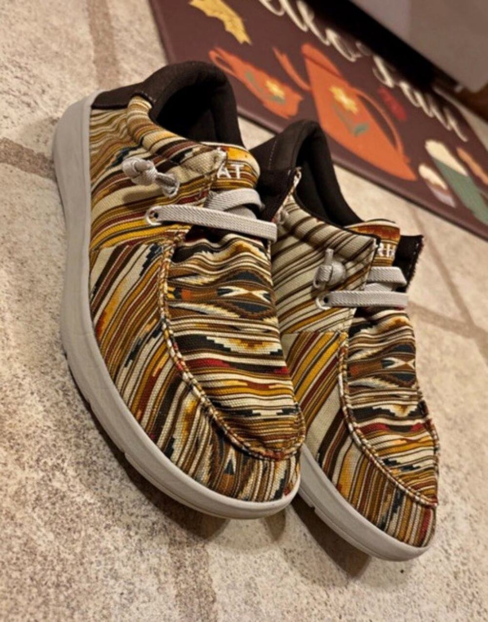 Ariat Santa Fe Canvas Striped Lace-Up Comfort Sneaker Multicolor Men's 8.5